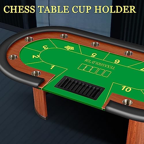 2 soportes de acero inoxidable para bebidas, mesa de póquer