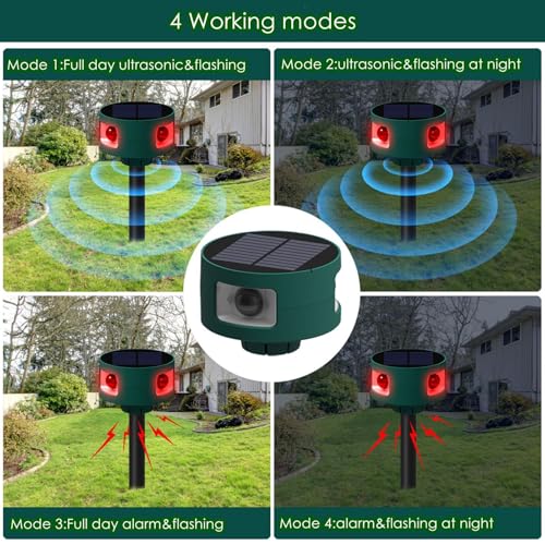 HULPPRE Alarma solar con sensor de movimiento para interiore