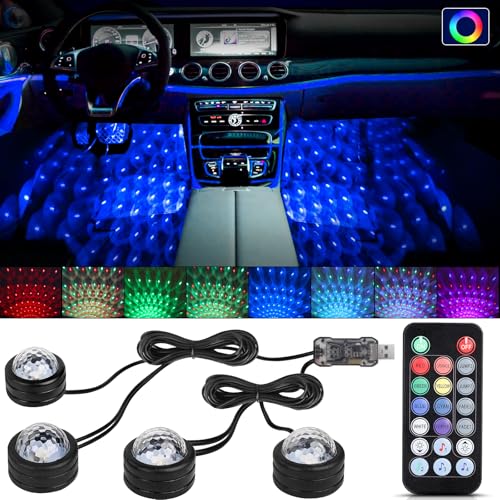 Luces interiores LED para automóvil, iluminación ambiental R