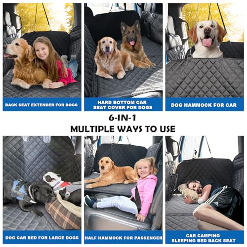TIROL Extensor de asiento trasero para perros, funda de asie