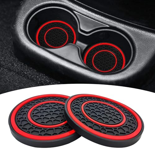 ZKFAR 2 posavasos de 2.75 pulgadas, posavasos de PVC de dobl