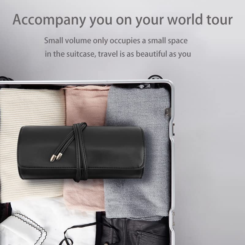 REQO Organizador de brochas de maquillaje con tapa, estuche