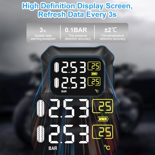 OBEST Sistema de monitoreo de presión de neumáticos de motoc