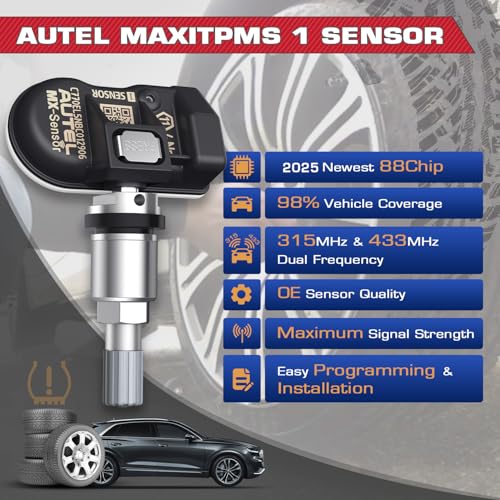 Autel Sensor TPMS MX de 315 Mhz/433 Mhz 2 en 1, sensor de ne
