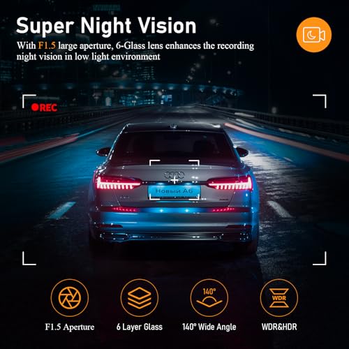 Dash Cam frontal de 32 GB tarjeta SD Mini WiFi Dash Cam para