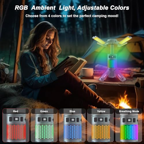 Luces telescópicas mejoradas, 12000 mAh, luz dimable para ex