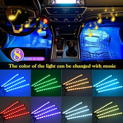 Tira de luces LED para automóvil, 4 piezas de 48 luces LED i