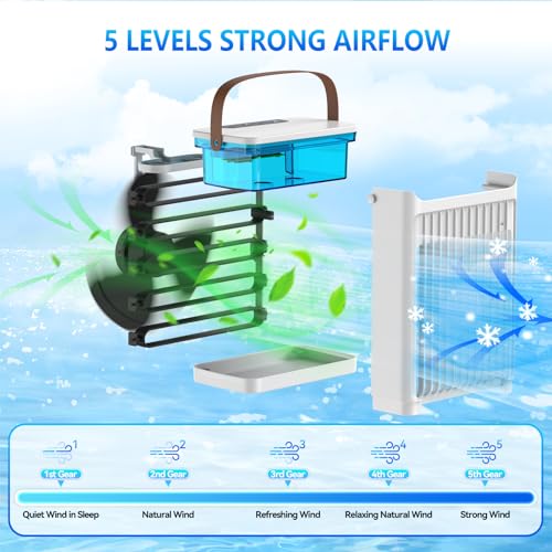 Aire acondicionado portátil, mini ventilador de refrigeració