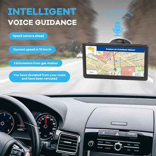 Navegador GPS para coche, camión, RV, pantalla táctil de 7 p