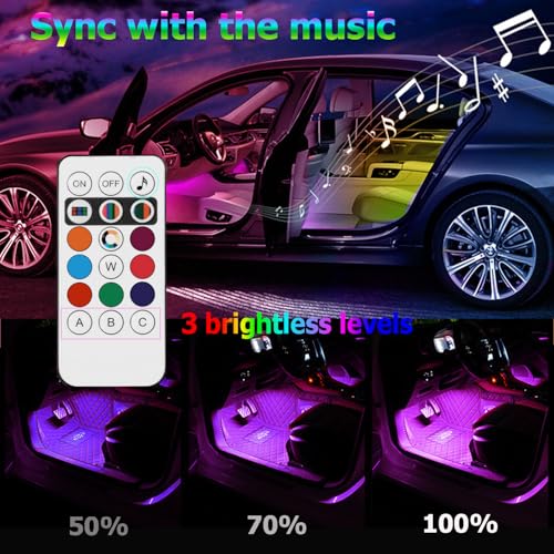 SUNCARACCL 4 luces LED inalámbricas para el interior del aut