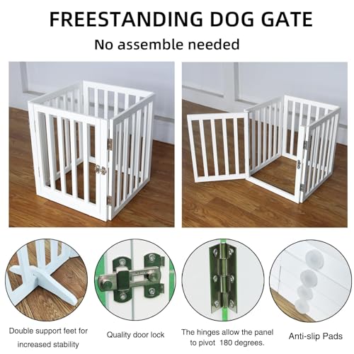 ZJSF Puerta plegable para perros de interior para casa, puer