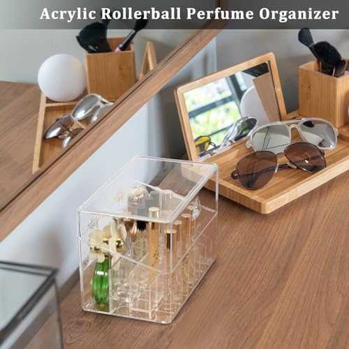 ELLDOO Organizador de perfume Rollerball, 26 espacios de acr