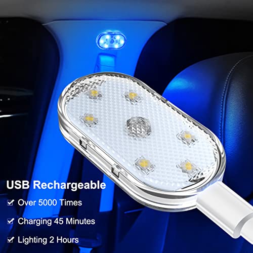 4 luces LED inalámbricas para el interior del automóvil, luc