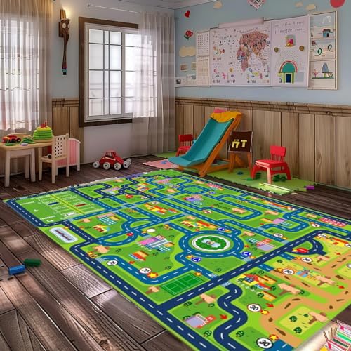 Alfombra de juego para automóvil, alfombra de carretera para