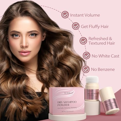 YLNALO Champú seco en polvo, paquete de 2 unidades, cabello