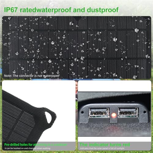 Cargador de panel solar portátil de 14 W, cargador de teléfo