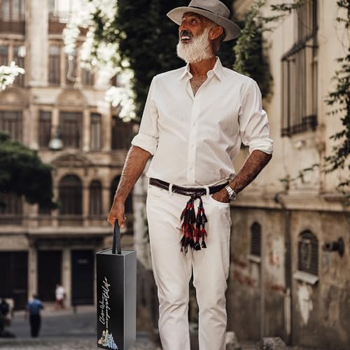 YINGHECX Paquete de 5 cajas de regalo de vino, con asa, bote