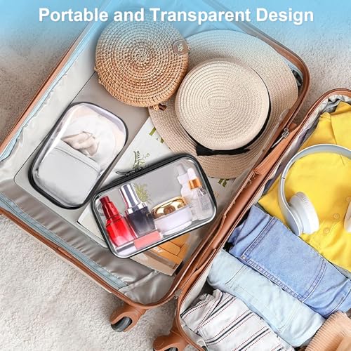 Estuche rígido transparente con cremallera de alta calidad,