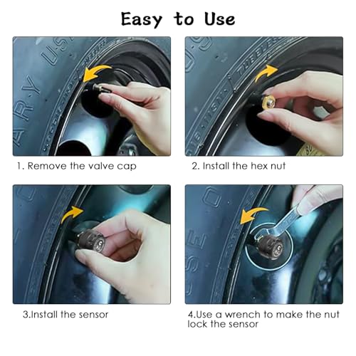 Tire Pressure Monitoring System, Upgrade Wireless Solar TPMS