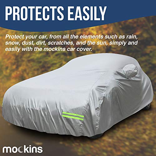 Mockins - Funda para automóvil de poliéster plateado 190T, p