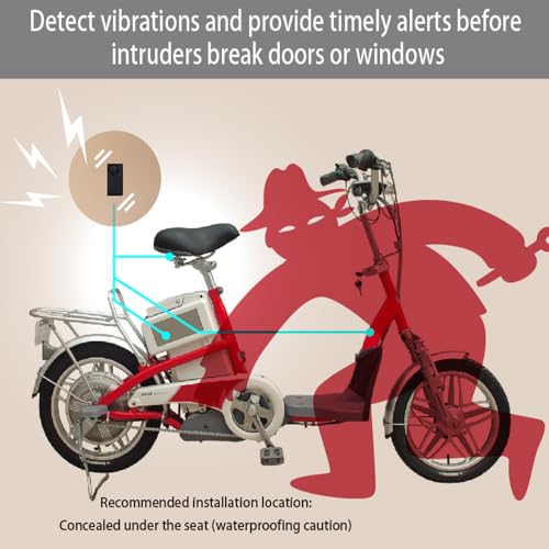 Alarma de vibración inalámbrica para bicicleta, control remo