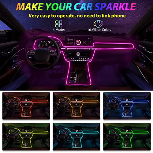 Tira de luces LED para coche, luces interiores del coche, ki
