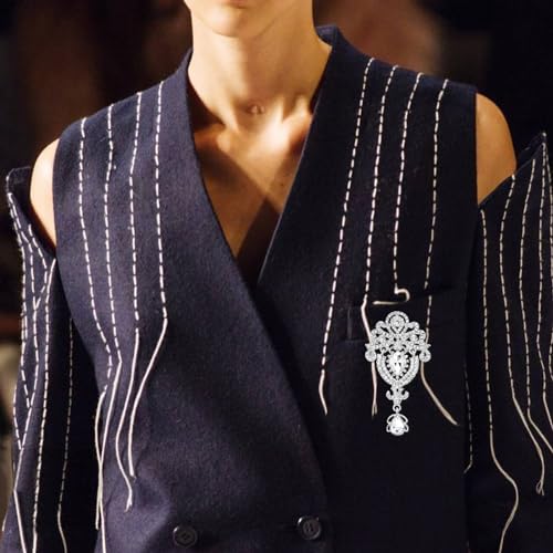 YARIEW Broches para mujer, broche de diamantes de imitación