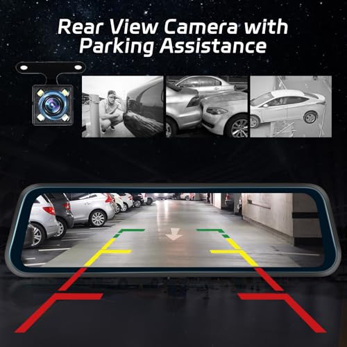 Cámara de espejo retrovisor de 9.66 pulgadas con espejo de 1