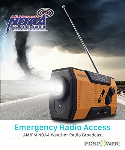 FosPower Radio meteorológica de emergencia (modelo A1) NOAA/