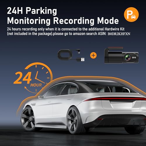 Dash Cam frontal de 32 GB tarjeta SD Mini WiFi Dash Cam para