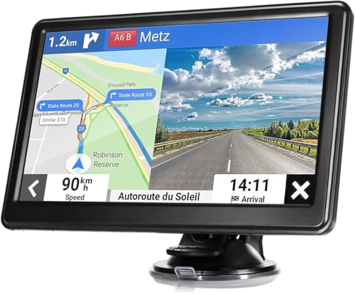 Navegador GPS para automóvil 2025, pantalla táctil de 7 pulg