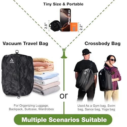Zurligi Bolsas de vacío para viajes con bomba, bolsa de comp