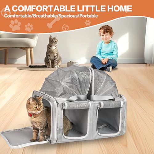 Transportador de gatos para 2 gatos – Transportador de masco