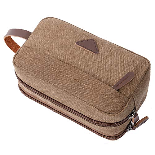 Mactso Neceser de viaje para hombre, de lona, de cuero, orga
