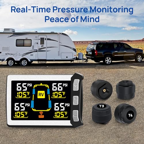 Sistema de monitoreo de presión de neumáticos para caravana/