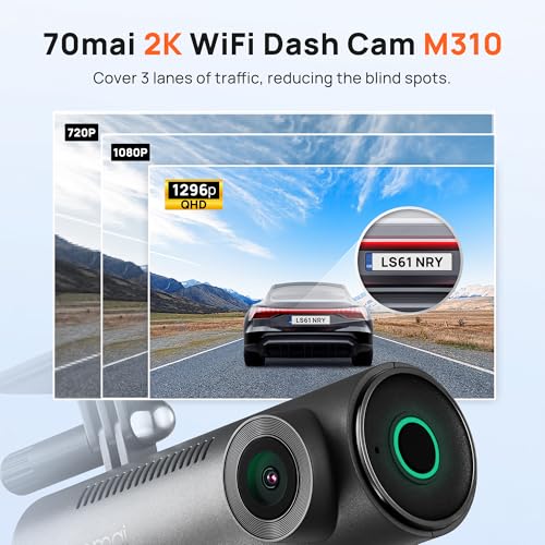 70mai Dash Cam M310, cámara de tablero para automóviles 1296