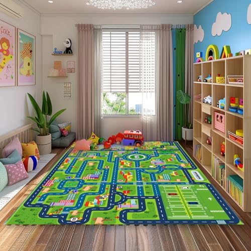 Alfombra de juego para automóvil, alfombra de carretera para