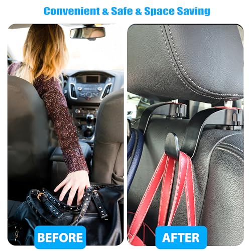 Amooca Ganchos para asiento de automóvil con cerrojo ajustab