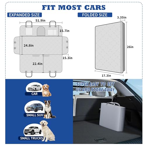 Extensor de asiento trasero de automóvil para perros, funda