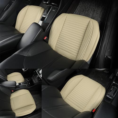 Funda de cuero para asiento de automóvil, funda de cojín par