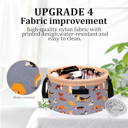 Bolsa de maquillaje con cordón de barril, bolsa de maquillaj