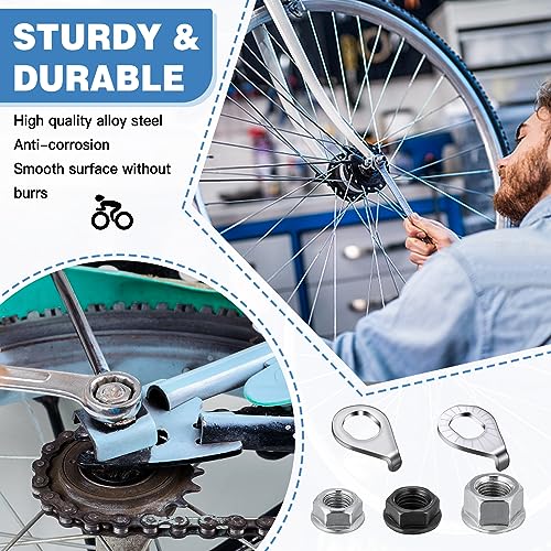 Zacro 18pcs Bike Wheel Axle Nut and Bicycle Hub Safety Washe
