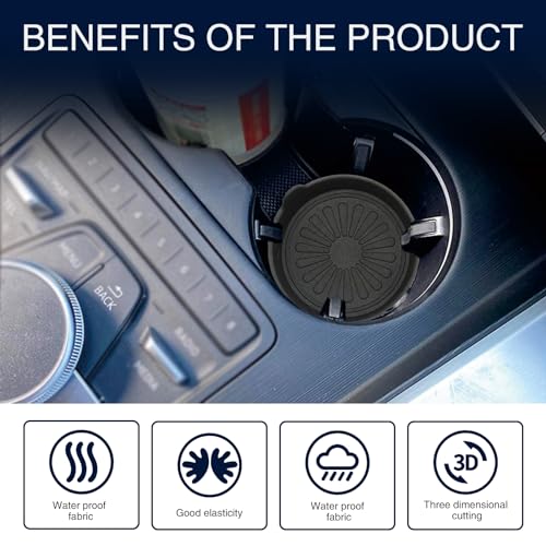 Pack-4 - Posavasos para automóvil, 2.5 pulgadas de identific