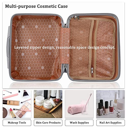 Estuche de viaje cosmético de carcasa dura portátil, equipaj