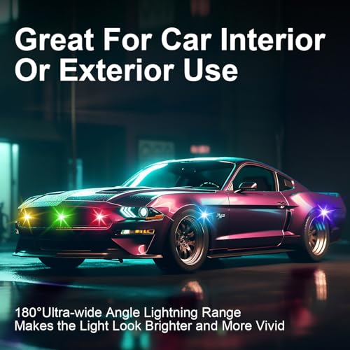 6 luces LED inalámbricas para el interior del automóvil, luc