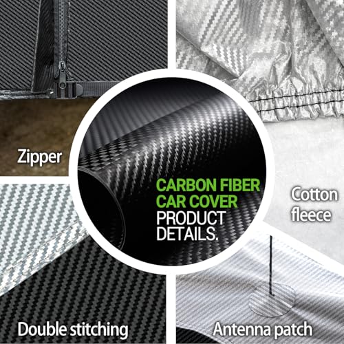 Funda para automóvil, de fibra de carbono, de lujo, protecci