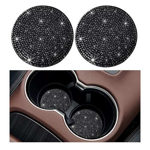 Ziciner 2 posavasos con diamantes de imitación para automóvi