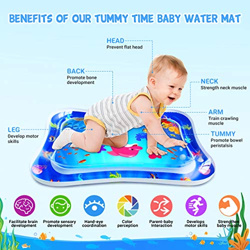 ZMLM Tapete de agua para bebé boca abajo, tapete de juego de agua para