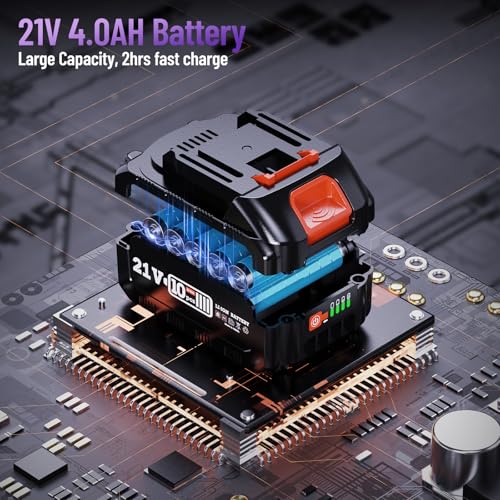 Gato eléctrico para coche de 5 toneladas, batería de 21 V 4.