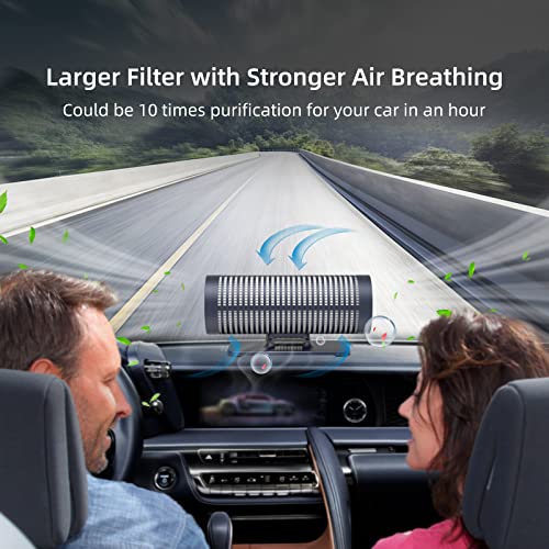 QUEENTY Purificador de aire para automóvil con dos ventilado